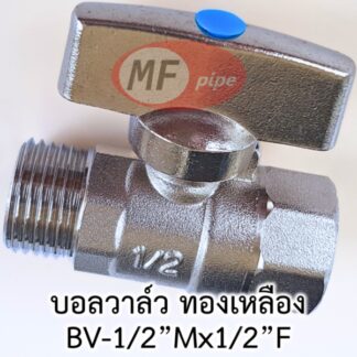 วาล์วทองเหลือง ผม. 1/2" (4 หุน)